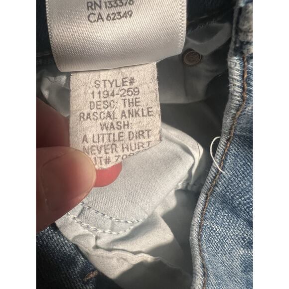 Mother Superior The Rascal Ankle Jeans A Little Dirt Never Hurt Size 28 - Picture 9 of 12